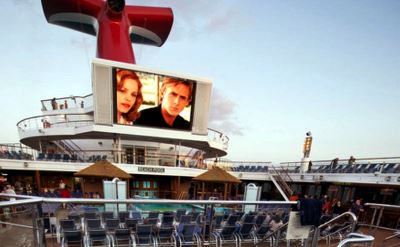 Carnival Sunshine poolside movies